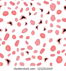 Light Pink vector seamless background with bubbles. Blurred bubbles on abstract background with colorful gradient. Pattern for design of fabric, wallpapers.