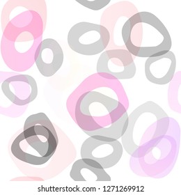 Light Pink vector seamless background with bubbles. Colorful illustration with blurred circles in nature style. Pattern for design of fabric, wallpapers.