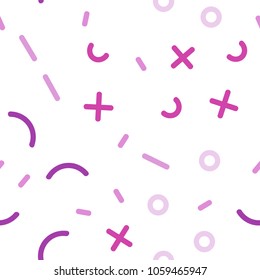 Light Pink vector seamless cover with abstract shapes. Seamless gradient abstract lines on white background. Pattern for design of fabric, wallpapers.