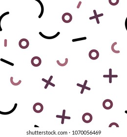Light Pink vector seamless cover with abstract shapes. Seamless Illustration with set of abstact gradient lines. Pattern for design of window blinds, curtains.