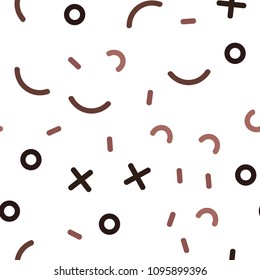 Light Pink vector seamless cover with abstract shapes. Decorative abstract design of repeating lines, circles. Template for business cards, websites.