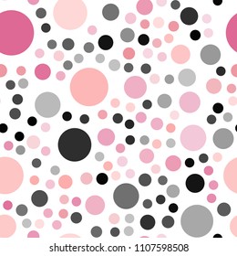 Light Pink vector seamless cover with spots. Illustration with set of shining colorful abstract circles. Pattern can be used for beautiful websites.