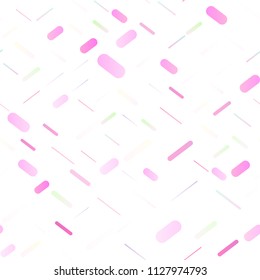Light Pink vector seamless cover with long lines. Lines on blurred abstract background with gradient. Best design for your ad, poster, banner.