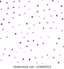 Light Pink vector seamless cover with spots. Blurred bubbles on abstract background with colorful gradient. Completely new template for your brand book.