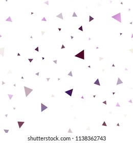 Light Pink vector seamless cover in polygonal style. Beautiful illustration with triangles in nature style. Smart design for your business advert.