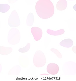 Light Pink vector seamless cover with circles. Blurred bubbles on abstract backdrop with colorful gradient. Pattern for trendy fabric, wallpapers.