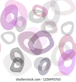 Light Pink vector seamless cover with circles. Blurred bubbles on abstract backdrop with colorful gradient. Trendy design for wallpaper, fabric makers.