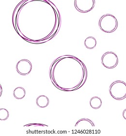 Light Pink vector seamless cover with spots. Glitter abstract illustration with blurred drops of rain. Design for textile, fabric, wallpapers.