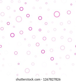 Light Pink vector seamless cover with spots. Blurred bubbles on abstract background with colorful gradient. Pattern can be used for ads, leaflets.