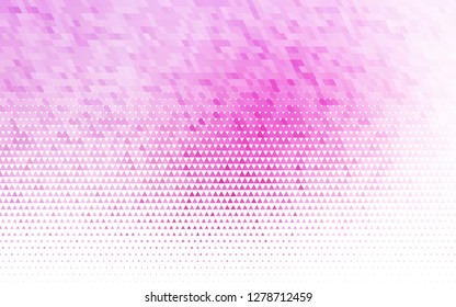 Light Pink vector seamless cover in polygonal style. Decorative design in abstract style with triangles. Pattern for design of fabric, wallpapers.