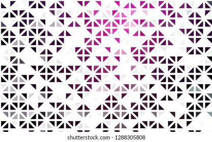 Light Pink vector seamless cover in polygonal style. Decorative design in abstract style with triangles. Pattern for trendy fabric, wallpapers.