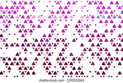 Light Pink vector seamless cover in polygonal style. Triangles on abstract background with colorful gradient. Pattern for design of fabric, wallpapers.