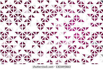 Light Pink vector seamless cover in polygonal style. Modern abstract illustration with colorful triangles. Pattern for trendy fabric, wallpapers.