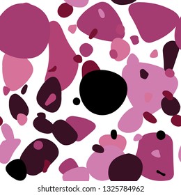 Light Pink vector seamless cover with spots. Abstract illustration with colored bubbles in nature style. Texture for window blinds, curtains.