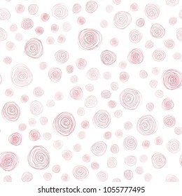 Light Pink vector seamless doodle bright template. A vague abstract illustration with flowers in doodles style. Completely new template for your brand book.