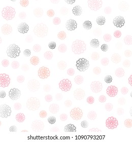 Light Pink vector seamless doodle blurred template. Decorative illustration with doodles on abstract template. Pattern for wallpapers and coloring books.