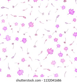 Light Pink vector seamless doodle cover. leaves on elegant natural pattern with gradient. Hand painted design for web, leaflet, textile.