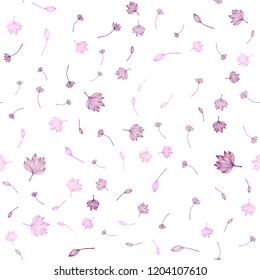 Light Pink vector seamless doodle background. Modern geometrical abstract illustration with leaves. Brand new design for your business.