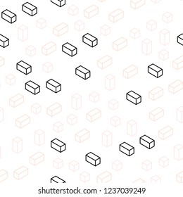 Light Pink vector seamless, isometric template with rhombus. Modern abstract illustration with colorful rectangles. Pattern for trendy fabric, wallpapers.