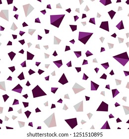 Light Pink vector seamless, isometric texture with triangular style. Beautiful illustration with triangles in nature style. Template for business cards, websites.