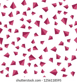 Light Pink vector seamless, isometric layout with lines, triangles. Beautiful illustration with triangles in nature style. Design for textile, fabric, wallpapers.