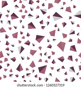 Light Pink vector seamless, isometric texture with triangular style. Triangles on abstract background with colorful gradient. Texture for window blinds, curtains.