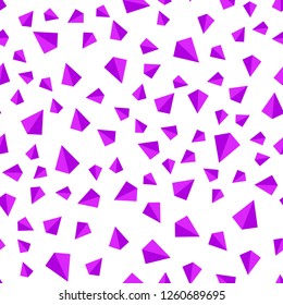 Light Pink vector seamless, isometric background with triangles. Illustration with set of colorful triangles. Pattern for design of fabric, wallpapers.