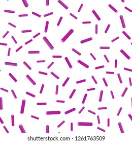 Light Pink vector seamless, isometric texture with colored lines. Shining colored illustration with sharp stripes. Pattern for trendy fabric, wallpapers.