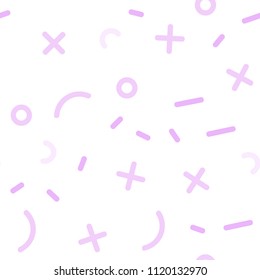 Light Pink vector seamless layout with simple elements. Illustration with repetition of lines on white background. Template for business cards, websites.