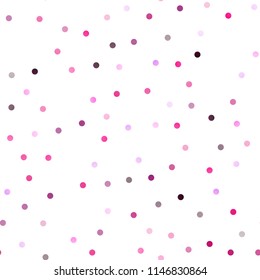 Light Pink vector seamless layout with circle shapes. Abstract illustration with colored bubbles in nature style. The pattern can be used for ads, leaflets of liquid.