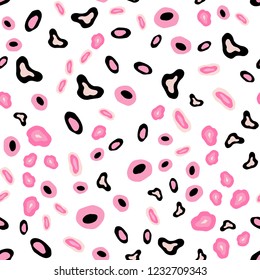 Light Pink vector seamless layout with circle shapes. Illustration with set of shining colorful abstract circles. Pattern for design of window blinds, curtains.