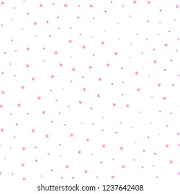 Light Pink vector seamless layout with circle shapes. Glitter abstract illustration with blurred drops of rain. Pattern for trendy fabric, wallpapers.