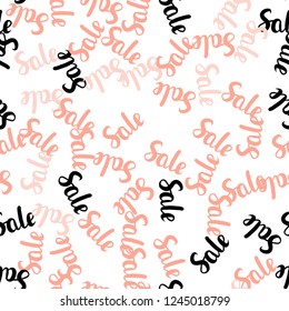 Light Pink vector seamless layout with discount of 70, 90%. Illustration with signs of sales on abstract template. Backdrop for ads, leaflets of Black Friday.