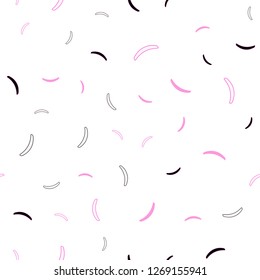 Light Pink vector seamless layout with bent lines. Colorful abstract illustration with gradient lines. Abstract style for your business design.
