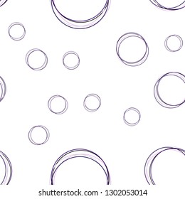 Light Pink vector seamless layout with circle shapes. Blurred decorative design in abstract style with bubbles. Pattern for design of fabric, wallpapers.