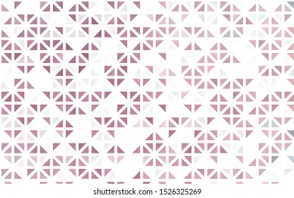 Light Pink vector seamless layout with lines, triangles. Modern abstract illustration with colorful triangles. Pattern for design of fabric, wallpapers.