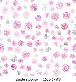 Light Pink vector seamless natural elegant template. Flowers on blurred abstract background with gradient. The best blurred design for your business.