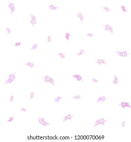 Light Pink vector seamless natural pattern with leaves. Creative illustration in blurred style with leaves. Pattern for design of window blinds, curtains.