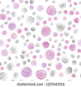 Light Pink vector seamless natural elegant background. Flowers on blurred abstract background with gradient. Hand painted design for web, leaflet, textile.