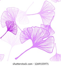 Light Pink vector seamless natural backdrop with leaves. Creative illustration in blurred style with leaves. Design for wallpaper, fabric makers.