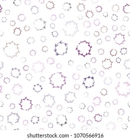 Light Pink vector seamless  pattern with spheres. Glitter abstract illustration with blurred drops of rain. Pattern can be used for ads, leaflets.