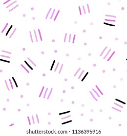Light Pink vector seamless pattern with abstract lines. Seamless gradient abstract lines on white background. Trendy design for wallpaper, fabric makers.