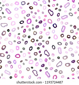 Light Pink vector seamless pattern with spheres. Blurred decorative design in abstract style with bubbles. Pattern for trendy fabric, wallpapers.