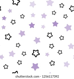 Light Pink vector seamless pattern with christmas stars. Stars on blurred abstract background with gradient. Template for business cards, websites.