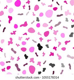Light Pink vector seamless template with abstract circles. Creative geometric illustration in marble style with gradient. A completely new template for your business design.