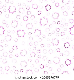 Light Pink vector seamless  template with circles. Blurred decorative design in abstract style with bubbles. New design for ad, poster, banner of your website.