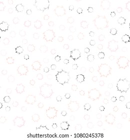 Light Pink vector seamless  template with circles. Blurred bubbles on abstract background with colorful gradient. Beautiful design for your business advert.