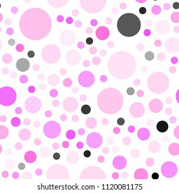 Light Pink vector seamless template with circles. Beautiful colored illustration with blurred circles in nature style. Completely new template for your brand book.