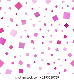 Light Pink vector seamless template with crystals, rectangles. Glitter abstract illustration with rectangular shapes. Best design for your ad, poster, banner.