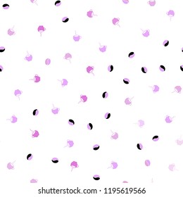 Light Pink vector seamless template with cups of coffee, beans. Gradient illustration with coffee beans, tea cups. Pattern for ads of breakfast, lunch, dinner.